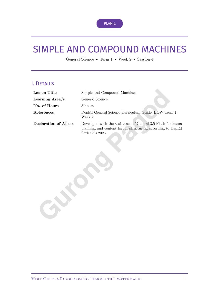 Plan 4 - Simple and Compound Machines preview fragment
