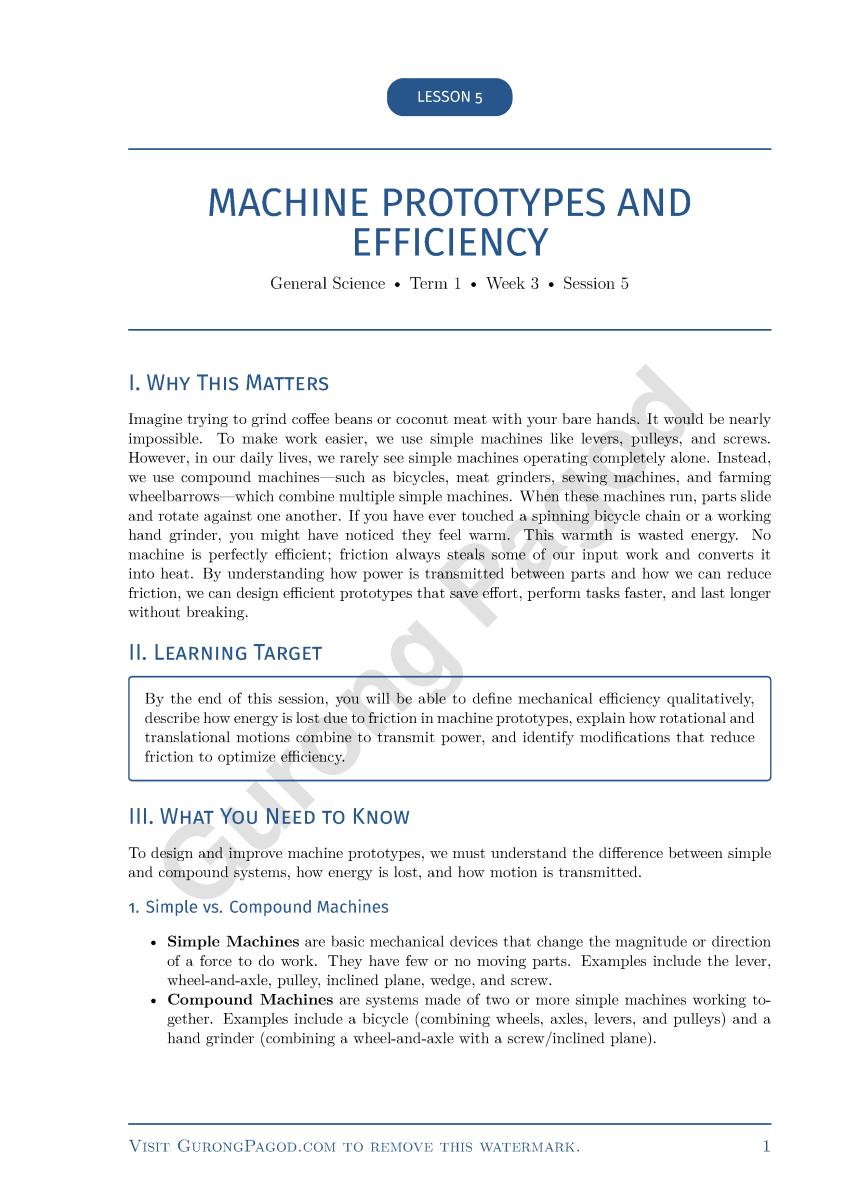 Lesson 5 - Machine Prototypes and Efficiency preview fragment