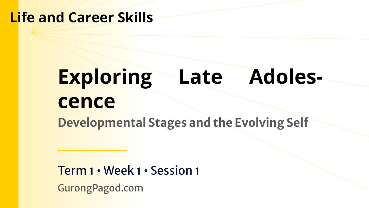 Presentation 1 - Exploring Late Adolescence: Developmental Stages and the Evolving Self preview fragment